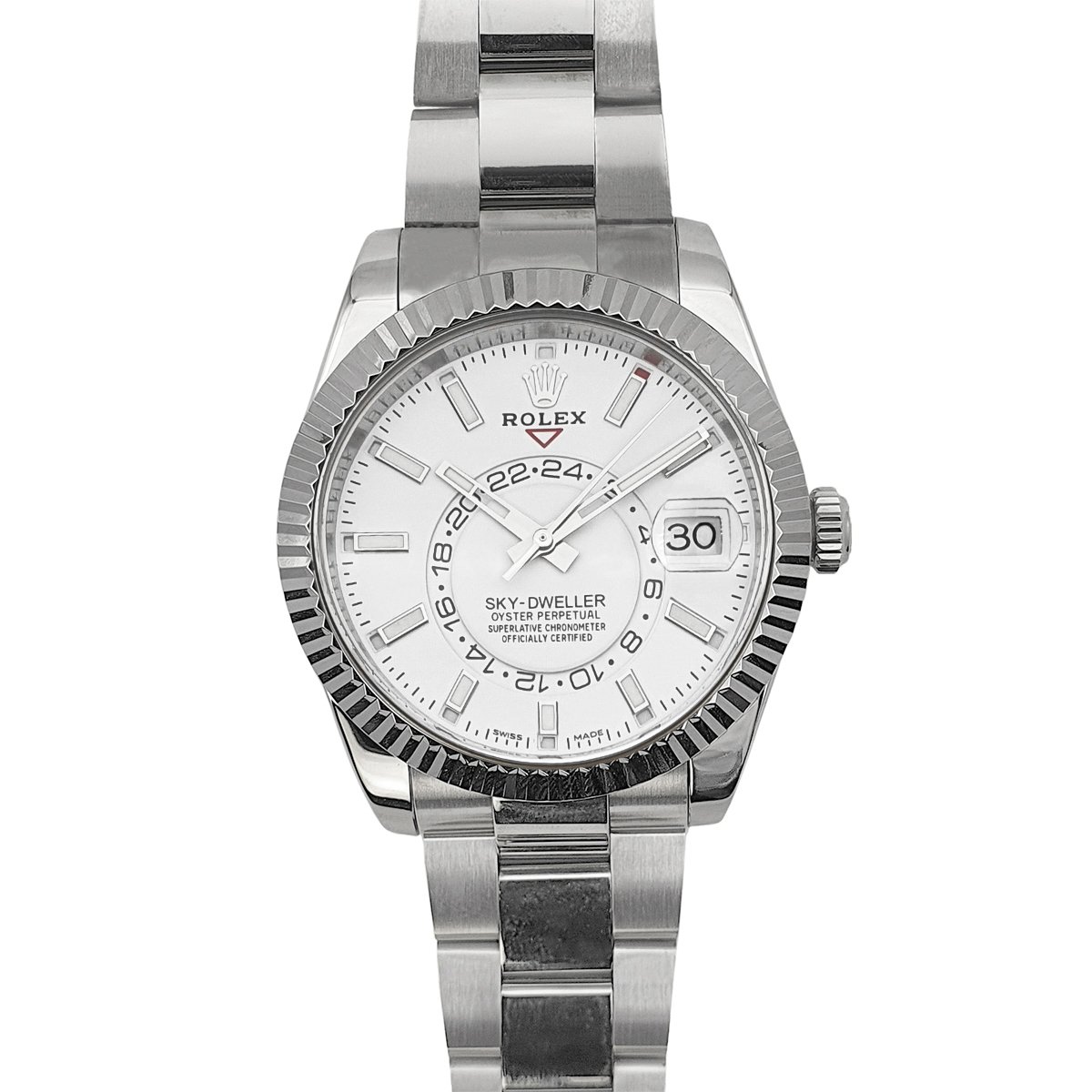 Sky-Dweller 326934 White Dial in White Gold
