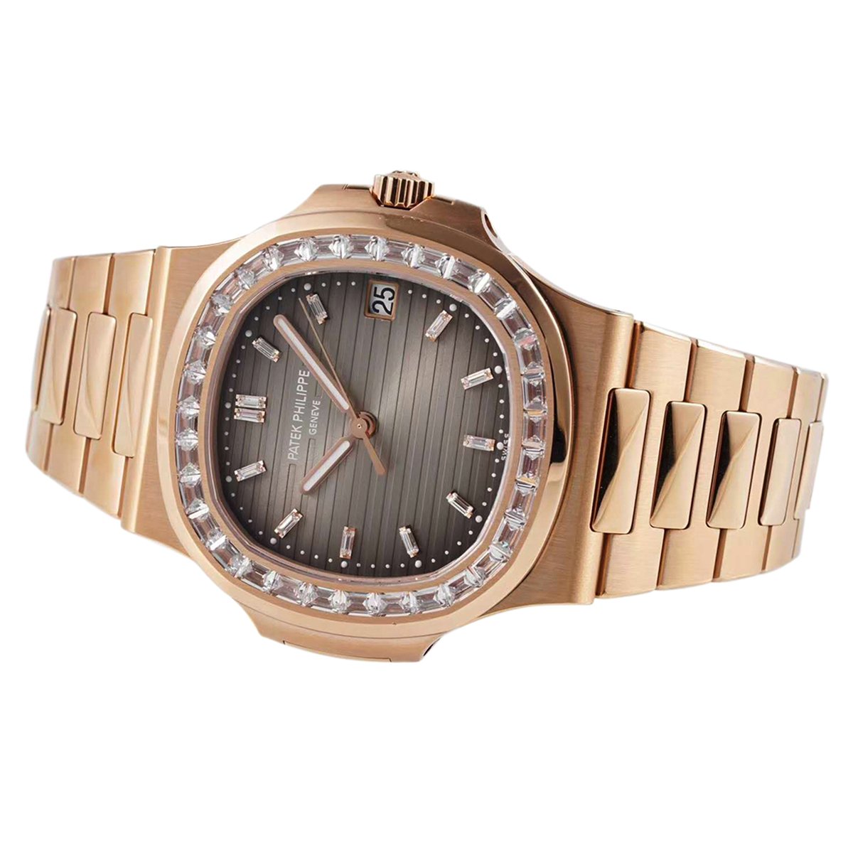 Nautilus Jumbo 5711/1R-001 Brown Dial with D1am0nd Bezel