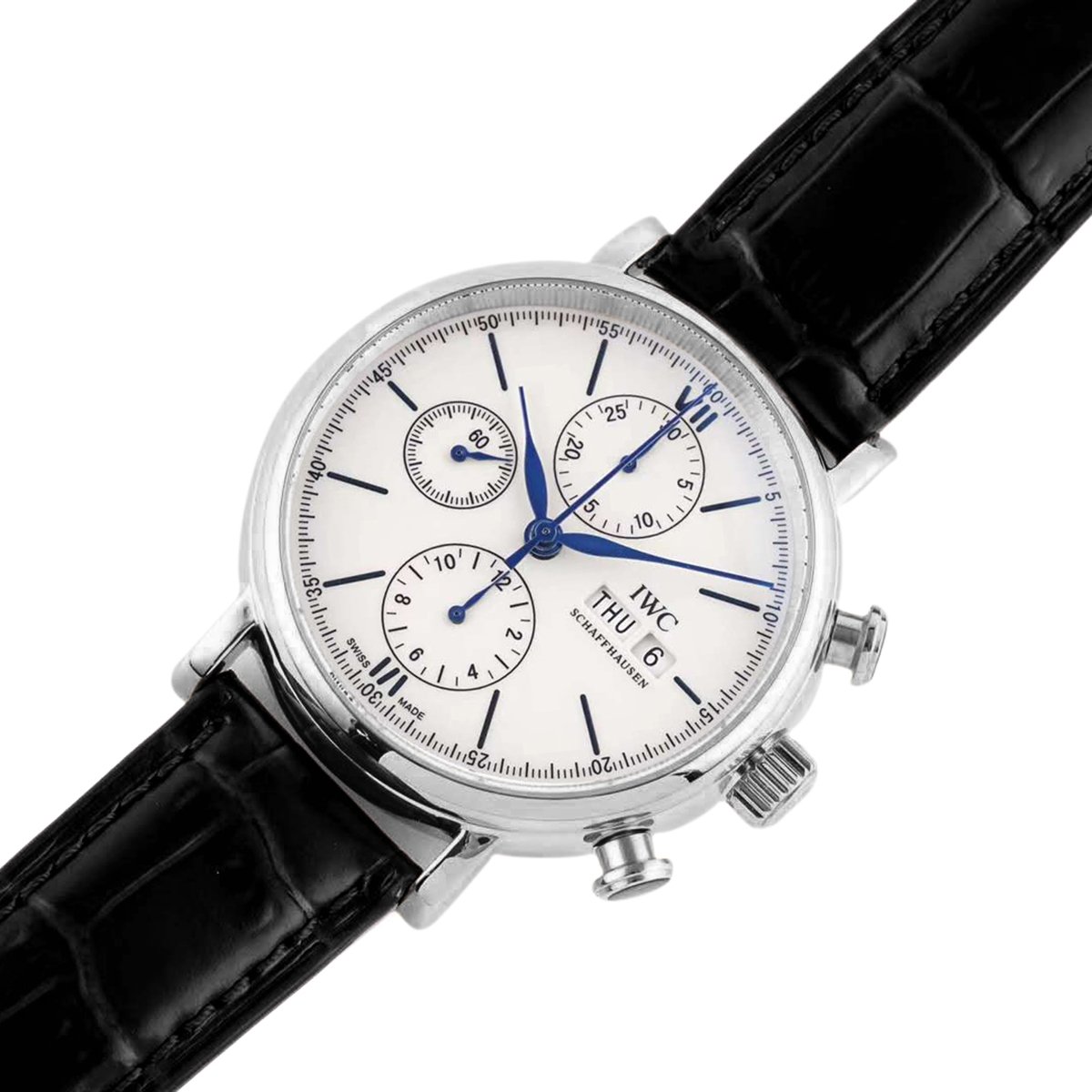Portofino Chronograph IW391024 Edition “150 Years” White Dial in Steel