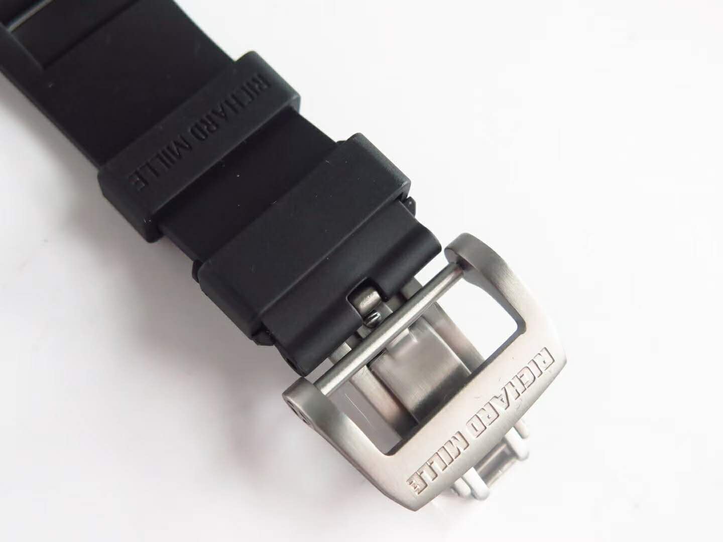 RM 052-01 Tourbillon Skull in Titanium on Black Rubber Strap