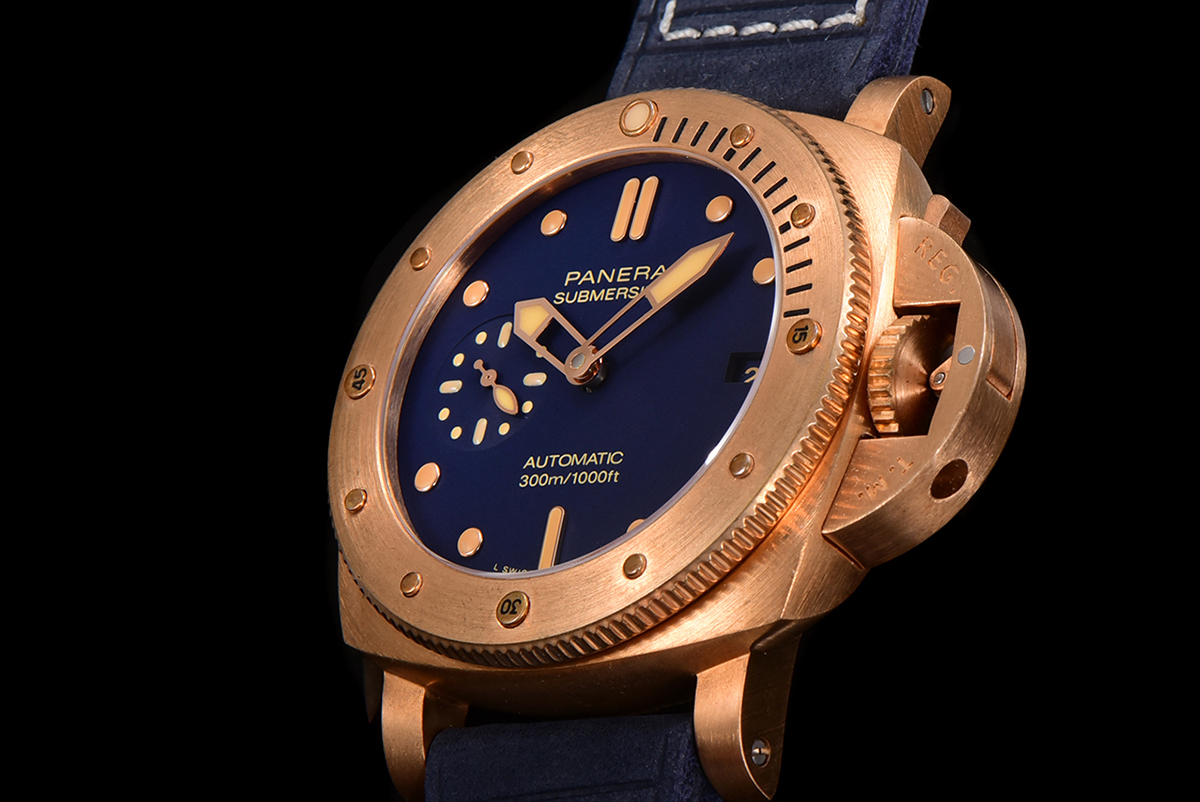 PAM1074 Submersible Bronzo Blu Abisso 42mm