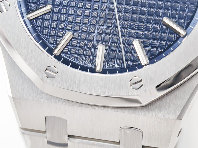 Royal Oak 41mm 15500 SS ZF 1:1 Best Edition Blue Textured Dial on SS Bracelet SA4302 S*per Clone V3